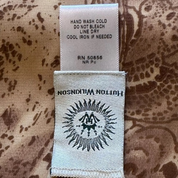 Hutton Wilkinson 1X Tank Top Shirt Paisley Brown Sleeveless Dressy Blouse Y2K - Picture 6 of 6